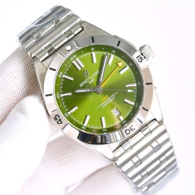 Breitling Mechanical Etc.2836 GMT Dual-time Movement 40MM Green Watch